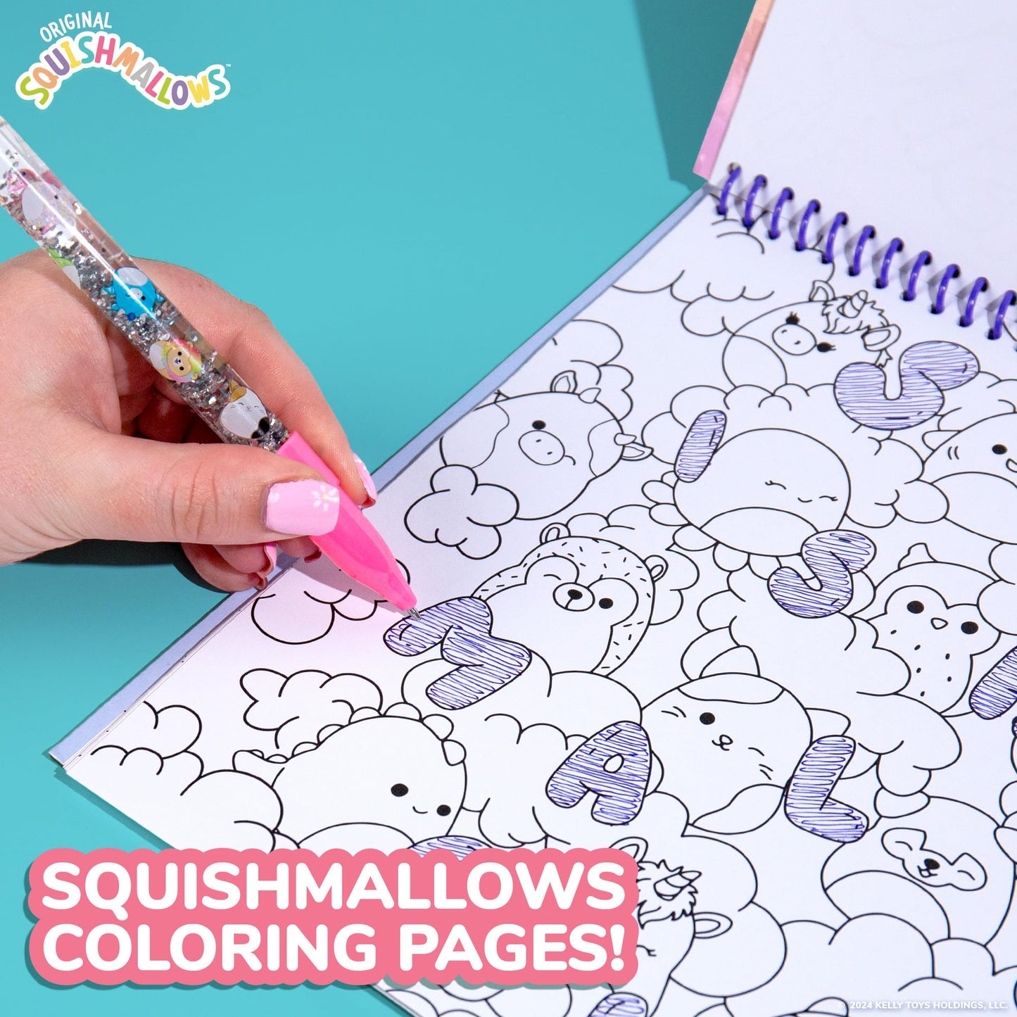 Original Squishmallows Sketchbook, Over 20 Stationery Supplies, Features Squishmallows Scrapbook Stickers, Cam The Cat Fidget Toy, Drawing Paper, Great Kids Craft, Coloring Books For Kids Ages 4-8