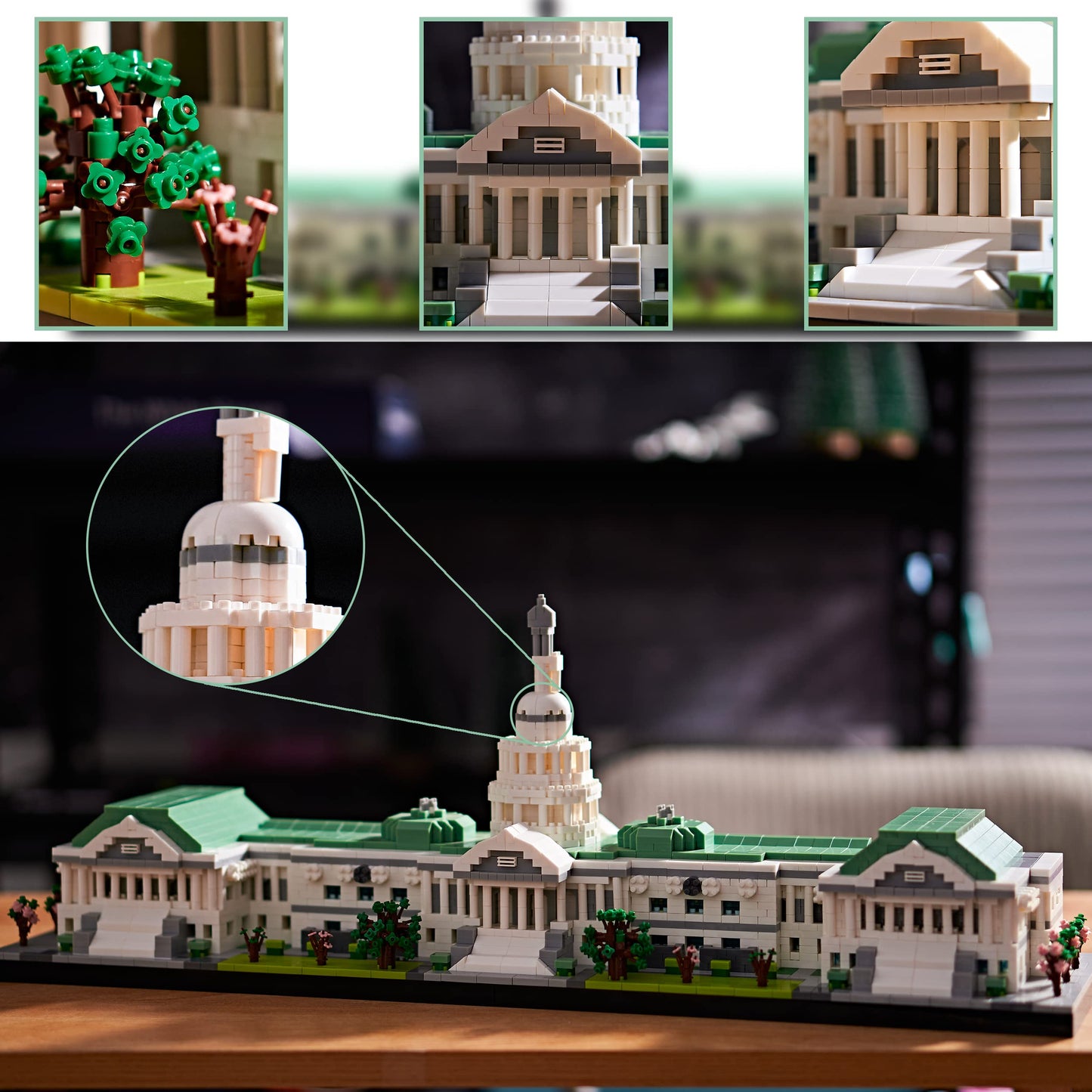 Lukhang Gift Architecture Capitol Building Model Set - 3630Pcs | Micro Blocks | Detailed Designs | Display-Worthy | Great Gift F