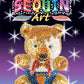 Sequin Art 3D, Teddy Bear, Sparkling Arts and Crafts 3D Kit