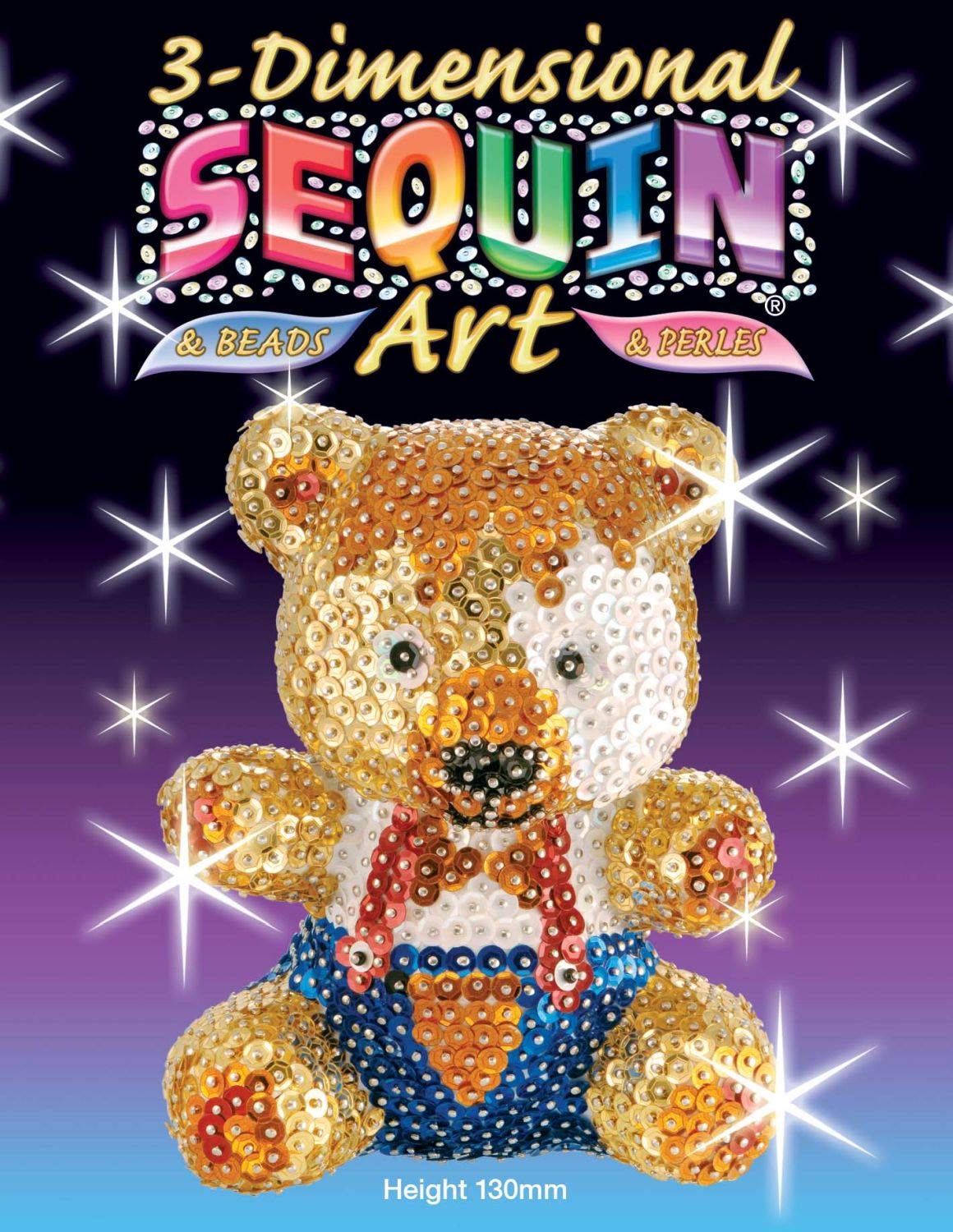 Sequin Art 3D, Teddy Bear, Sparkling Arts and Crafts 3D Kit