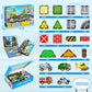 Magnetopia Magnetic Tiles Road Car Set, Plastic Building Blocks for Kids, Small, Clear, Model MS BLOCKS, STEM Montessori Toys