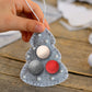 Glaciart One Wool Felt Balls (50 Pieces) 1 Inch (2.5 Cm), 100% New Zealand Wool, 3 Colors (White, Red and Grey) Hand-Felted in N
