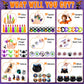 216PCS Halloween Party Favors 24 Pack Prefilled Small Plastic Witch Cauldron Halloween Toys Bulk Halloween Goodie Bag Fillers Ha