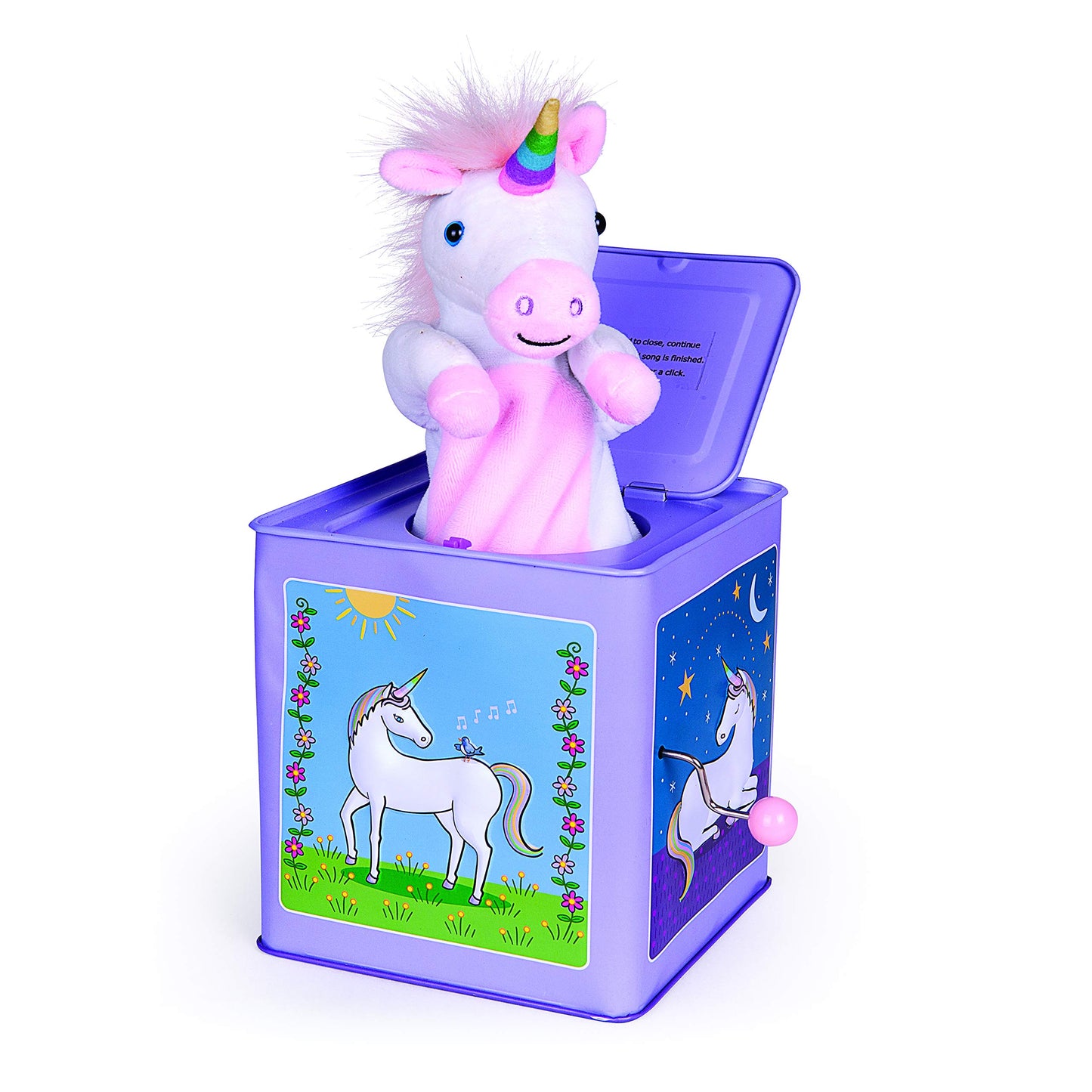 Jack Rabbit Creations Unicorn Jack in The Box Toy - Tin, Blue/Pink, 1 EA, Model B07HY9LRNZ