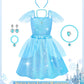 Jeowoqao Princess Dresses For Girls, Princess Dress Up Clothes Little Girls Princess Costumes With Capes Toys Christmas Birthday Gift For Toddler Girl Age 3 4 5 6