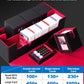 ZLCA MTG Card Storage Box 5-in-1, Large Black & Red Deck Case for TCG Magic Sports Game Cards