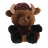 Aurora Adorable Palm Pals Billy Bison Stuffed Animal - Fun Collectible Plush for Kids and mature-themed Collectors - Perfect for Decorating Rooms and Birthday Gifts - Brown 4 Inches