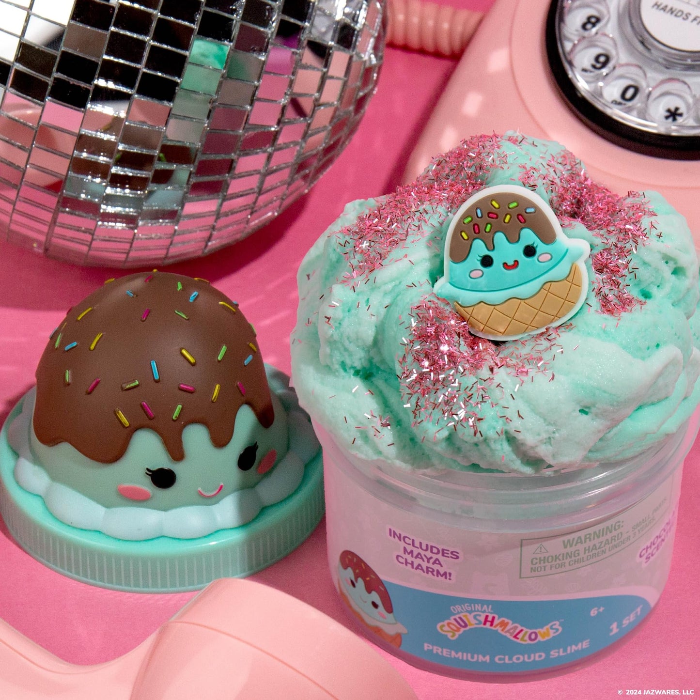 Original Squishmallow Maya The Ice Cream Premium Cloud Slime, Chocolate-Scented, Party Favors For Kids 8-12, Girl Toys 8-10 Years Old, Slime Kit For Girls Ages 8-12, Slime For Kids