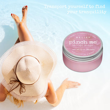 Pinch Me Therapy Dough Locket Combo - Holistic Aromatherapy Stress Relieving Putty - .3Oz Clip-On Locket Scent + 3Oz Dough Relie
