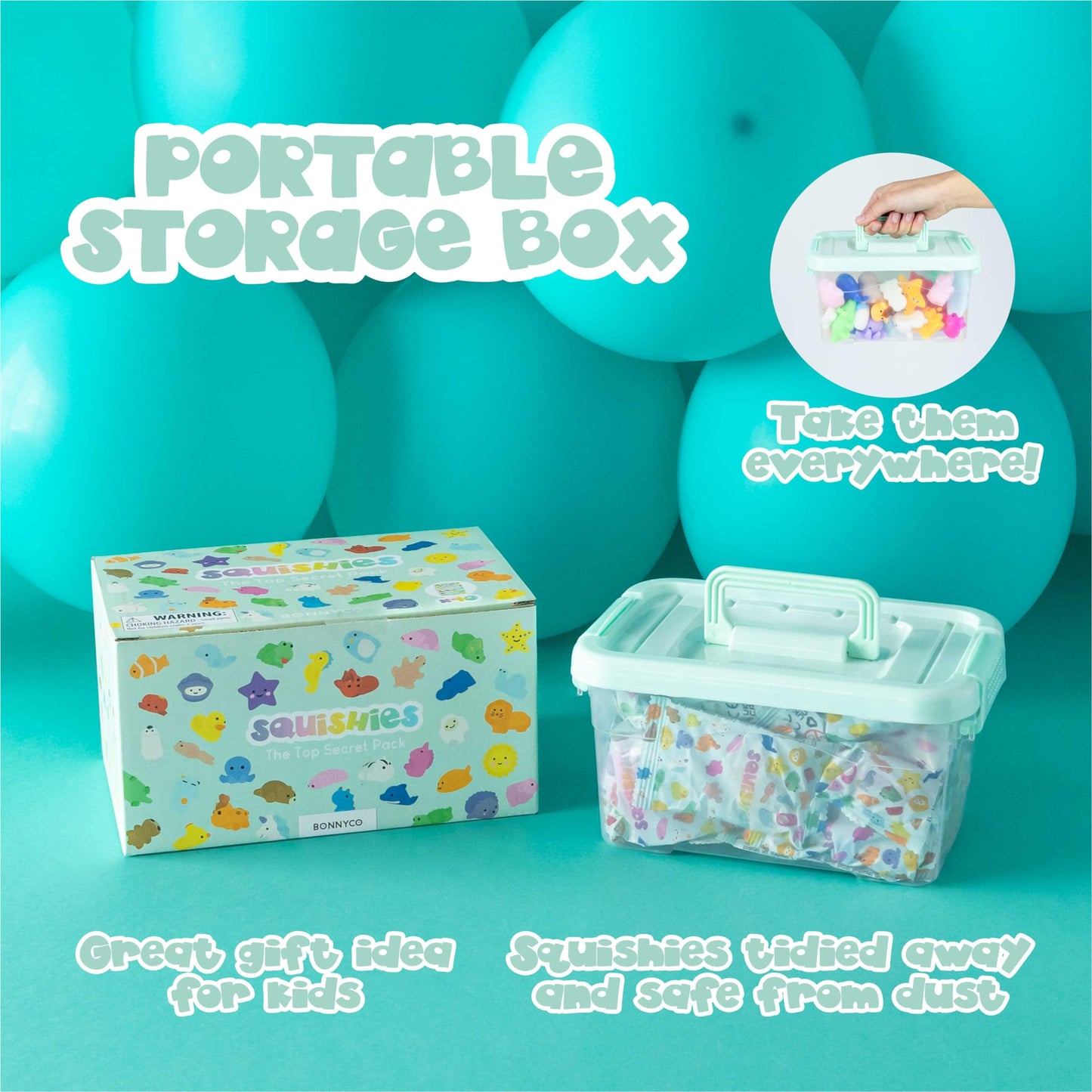 Mochi Squishy Toys Bulk For Kids Party Favors Pack 40 - Bonnyco | Goodie Bags Stuffers For Kids 3-5 4-8, Return Gifts Birthday P