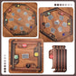 Wooden Board Games Set with 8 Wood Boards 40 Colorful Marbles Pegs 3 Boxes Playing Card 8 Game Instructions Game Wooden Board for mature-themeds Kids Family  4-8 Players (Retro Colors)