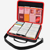 Card Deck Case For Trading Cards, Card Storage Box Holder For Magic The Gathering Booster/For Cards Against Humanity/For Cah Tcg Mtg Commander/For Yugioh/Football/Topps Sports Collectible Cards(Red)
