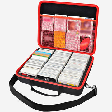 Card Deck Case For Trading Cards, Card Storage Box Holder For Magic The Gathering Booster/For Cards Against Humanity/For Cah Tcg Mtg Commander/For Yugioh/Football/Topps Sports Collectible Cards(Red)