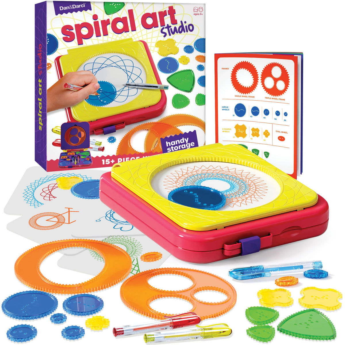 Dan&Darci Spiral Art Kit for Kids  Craft Set for Girls & Boys Ages 612  Gifts for 6, 7, 8. 9, 10 Year Old Girl, Boy  Toys an