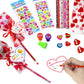 Pseutio 24 Pack Valentines Day Gifts for Kids Classroom, Valentines Day Cards for Kids School Valentines Stationery with Valenti