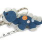 Pebble | Handmade Dinosaur - Blue | Organic Cotton | Crochet | Fair Trade | Pretend | Imaginative Play | Stegosaurus | Machine Washable