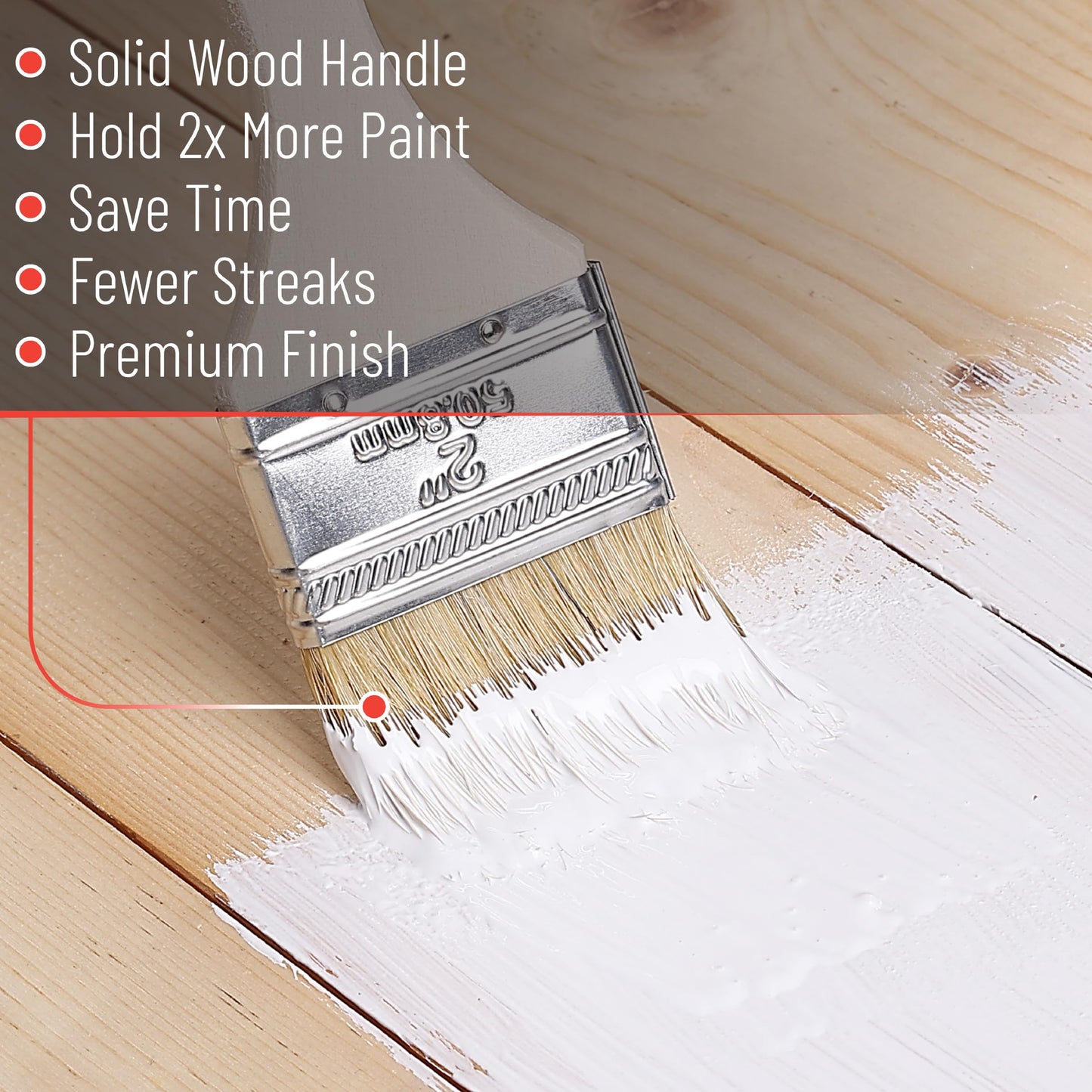 Bates- Chip Paint Brushes, 2 Inch, 24 Pack, Chip Brush, Brushes for Painting