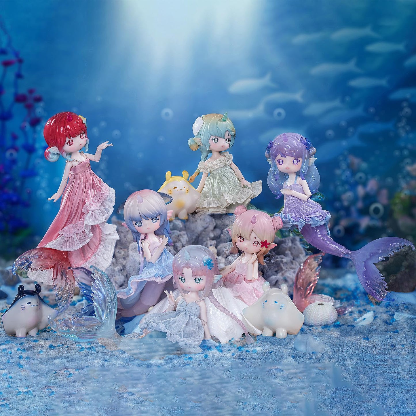 Beemai Antu Tidal Secret Language Mermaid Series 1Pc 1/12 Bjd Dolls Cute Figures Collectibles Birthday Gift