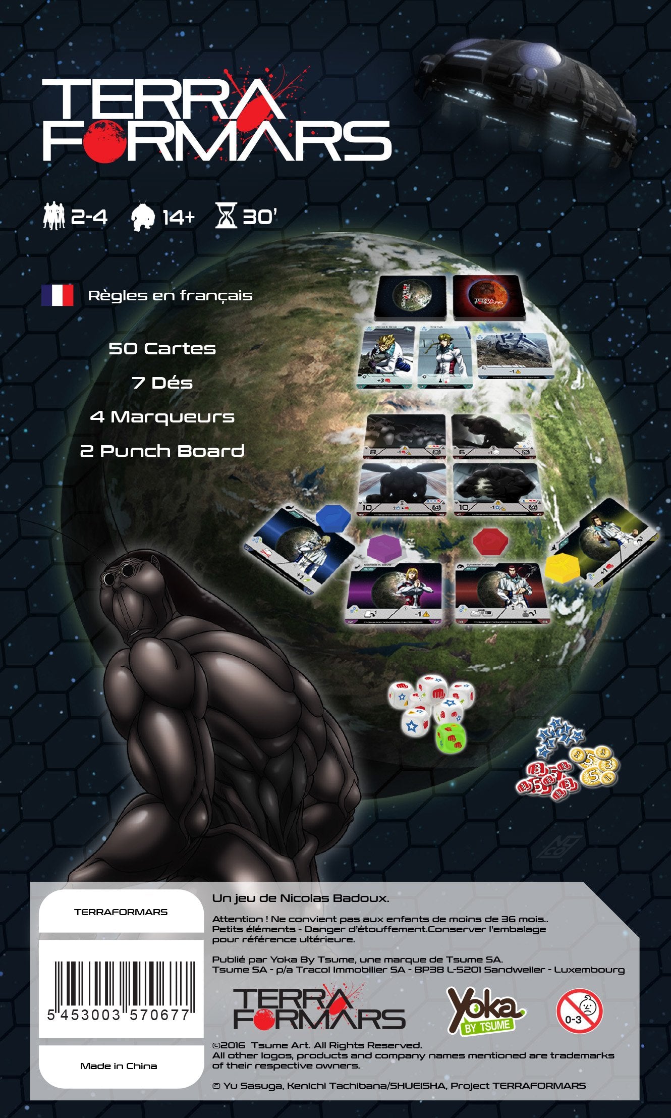 Japanime Games Terra Formars Dice Game, Multicolor