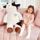 Ikasa Giant Cow Stuffed Animal, 30 Inches Big Plush Toy,Large Cute Jumbo Soft Toys,Huge Size Fluffy Plushy Fat Plushie,Gifts For Kids