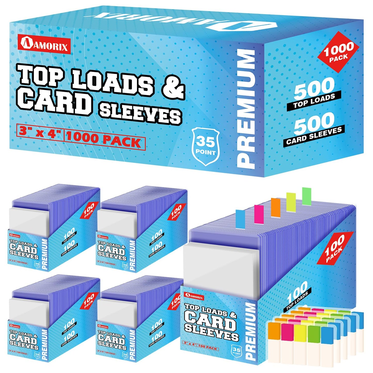 1000 Trading Cards Sleeves Top Loads 3X4 Baseball Card Protectors Hard Toytooth 1000 Trading Cards Sleeves Top Loads 3X4 Baseball Card Protectors Hard Toytooth