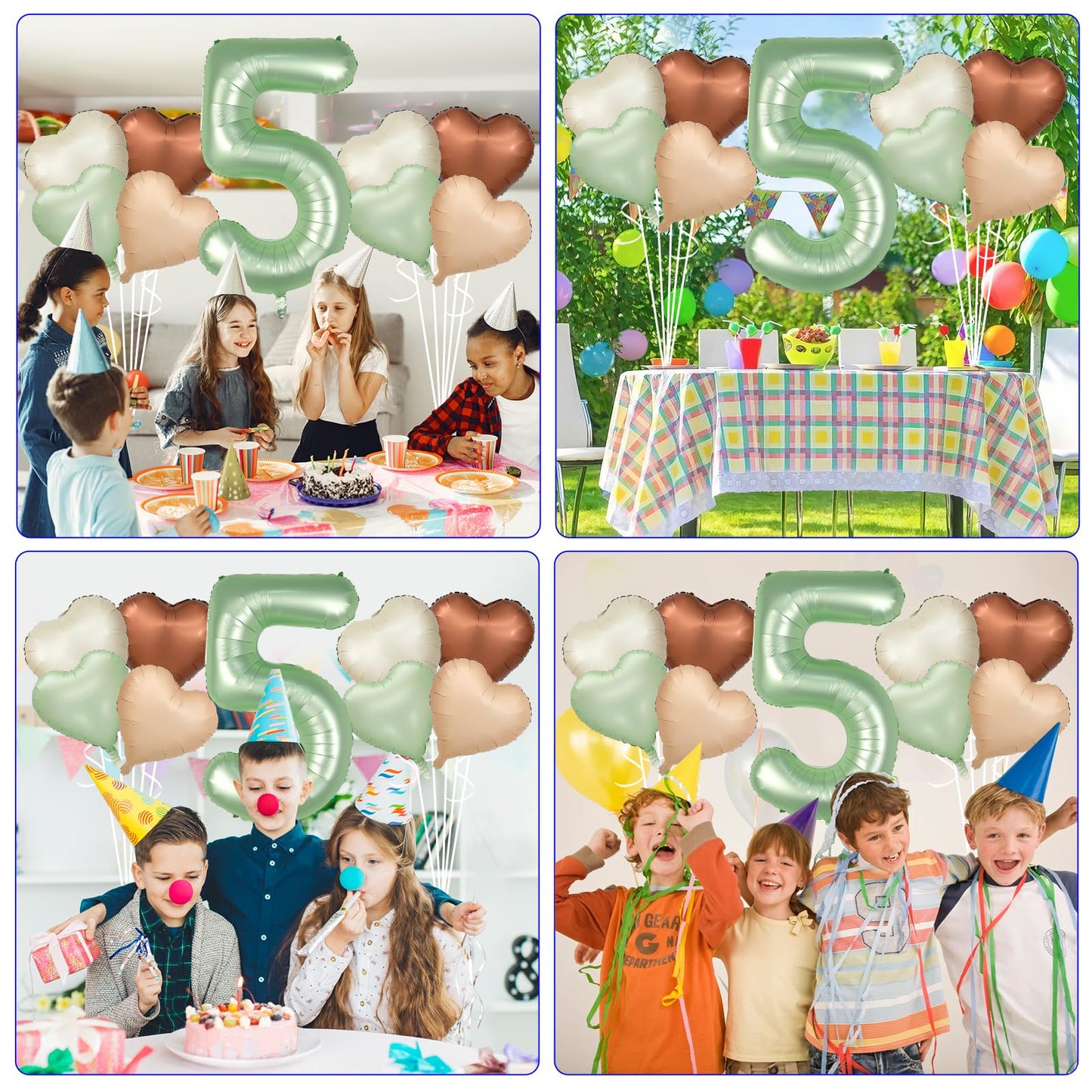 Biapian 40 Inch Sage Green Number 30 Balloons, Large Foil Number 3 & 0 Balloons With 18'' Olive Green Heart Balloon For 30Th Yea