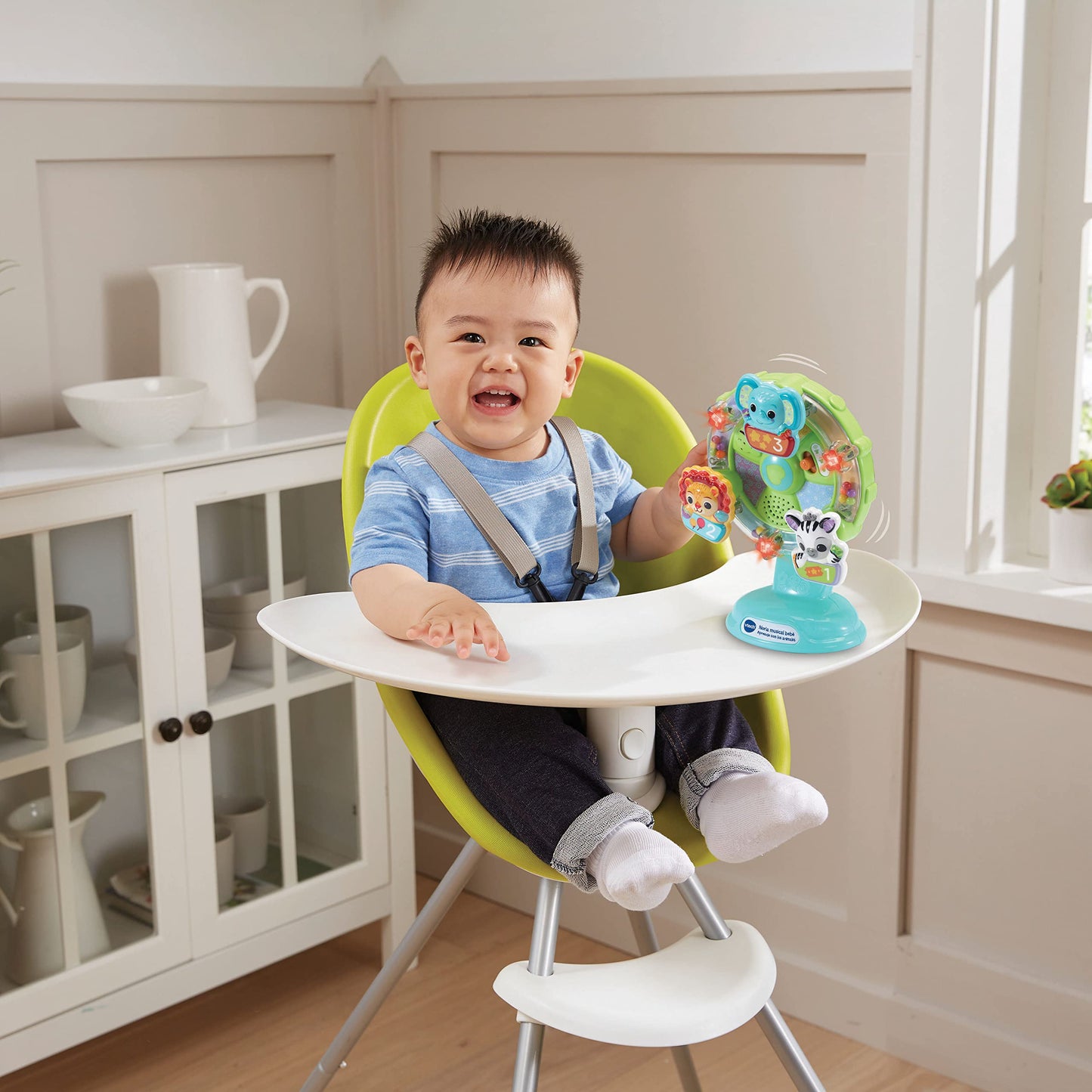 Vtech Vtech-80-165967 Musical Ferris Wheel Learn With Animals, Baby Highchair Toy +6 Months, Esp Version, Color, Single (3480-16