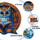 Wooden Jigsaw Puzzles for Adults, Book Owl Puzzle, 200 Pieces Unique Animal Shaped Wooden Puzzle, Fun Challenging Family Games f
