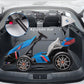 FORESEE 36V Licensed BMW Kids Electric Go Kart with Adjustable Seat, 7.5 MPH Drifting Car Battery Powered Ride On Go Kart with L