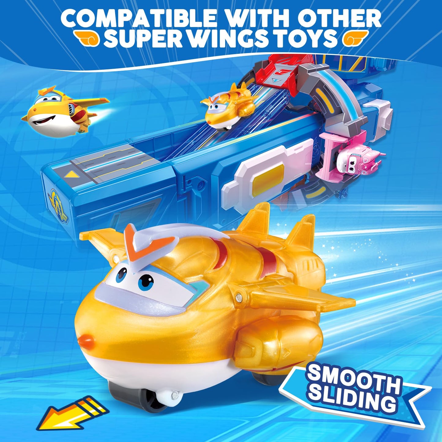 Super Wings Transformable Toys, 2 in Golden Boy Robot Transforming Action Figures, 2-in-1 Mode Robot Toys for Boys Girls 4-6 6-8