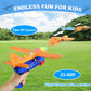 Fuwidvia 3 Pack Airplane Launcher Toys, 2 Flight Modes Led Foam Glider Catapult Plane Toy For Boys, Outdoor Flying Toys Birthday