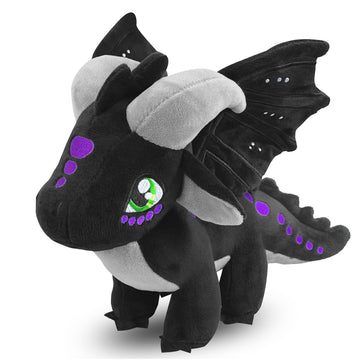 Kobataro Wings Dragon Plush Toys Stuffed Animal Plushies Cute Dragon Figure Merch Present For Kids Aged 3+ (Black)