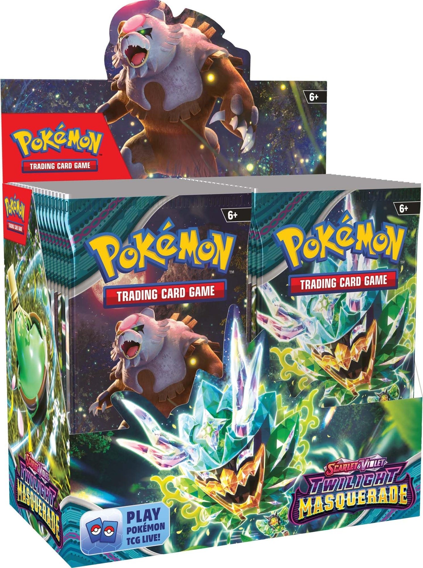 Pokemon TCG Scarlet and Violet Twilight Masquerade Booster Box - Multi Color, Model 189-86340, Packaging May Vary
