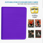 16 Pocket Card Binder  1000+ enhanced Zip Trading Card Binder  Double Sided Pocket Card Binder Album  Ringless Card Folder for MTG  TCG  Sports Card (Purple  16Pockets)