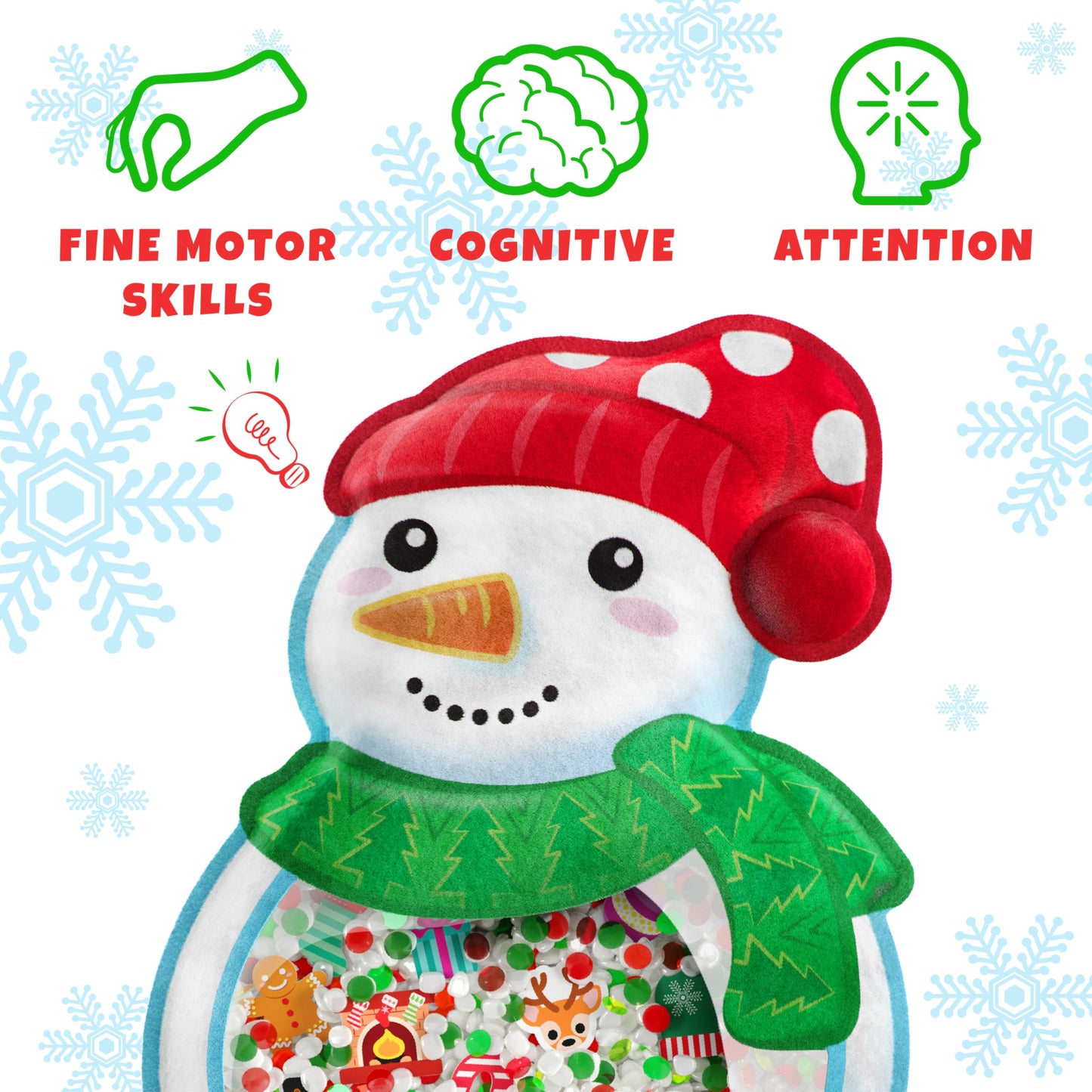 Vango Bizyboo - Toddler Preschool Learning Activity - Teach Objects And Words With This Educational Seek & Find Sorting Toy – For Ages 2 And Up - Stocking Stuffer - Christmas (Tree)