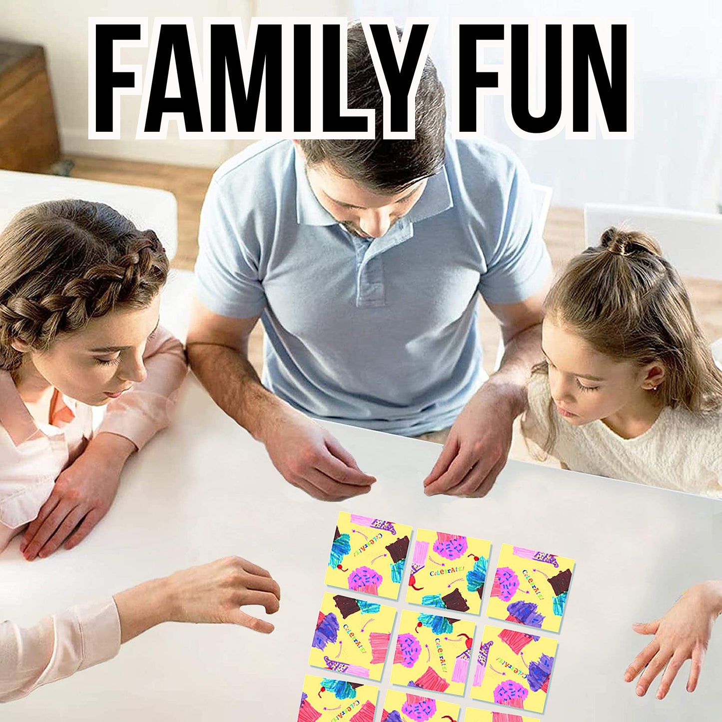 B.Dazzle Scramble Squares Cupcakes Puzzle - 9 Piece Brain Teaser - Engaging Mind Game for All Ages - 12 x 12 Size
