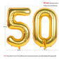 40 Inch Gold Number Balloons Helium Foil Mylar Balloon Birthday Party Banquet Decoration 50