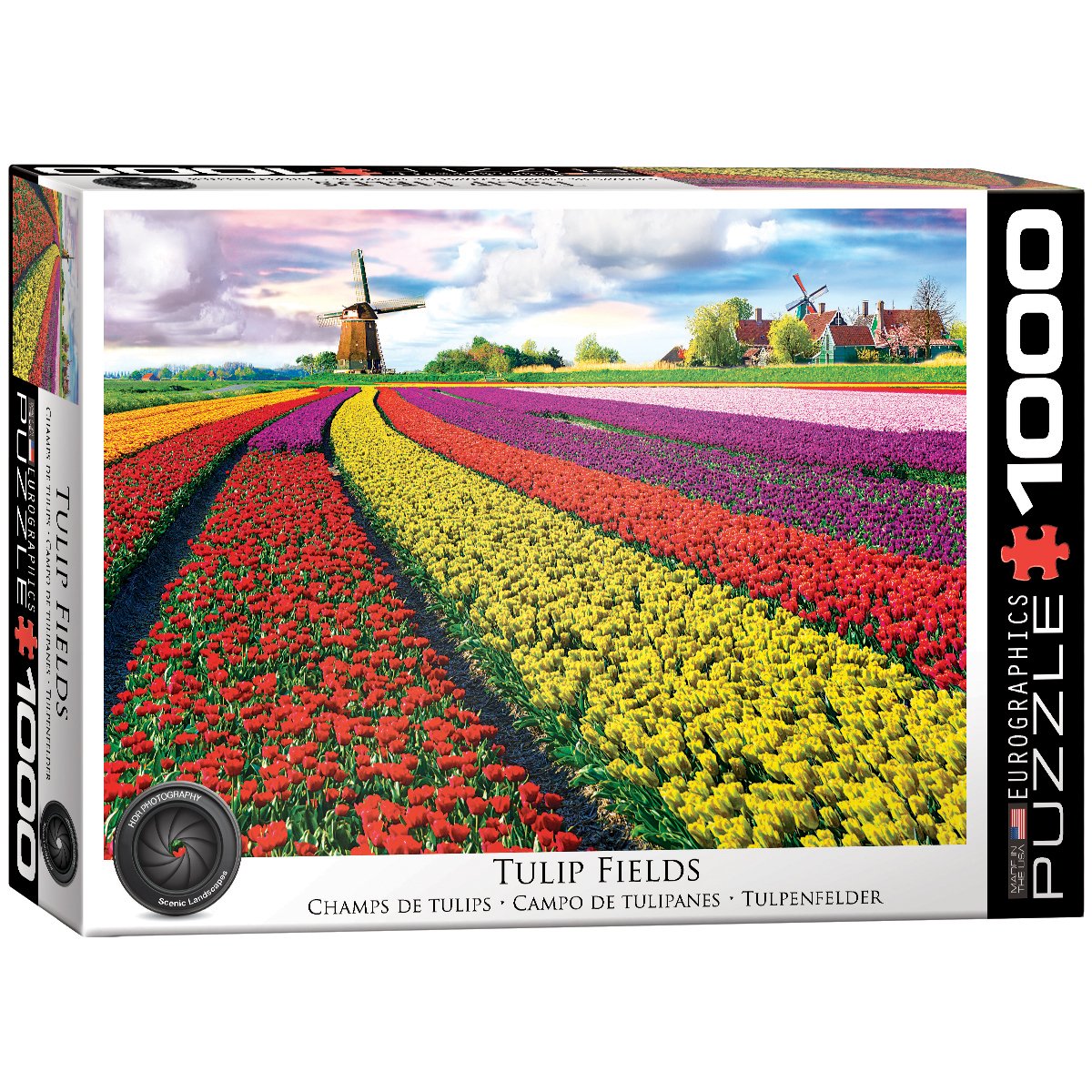 Eurographics (Eurhr Tulip Field - Netherlands 1000Piece Jigsaw Puzzle , Red