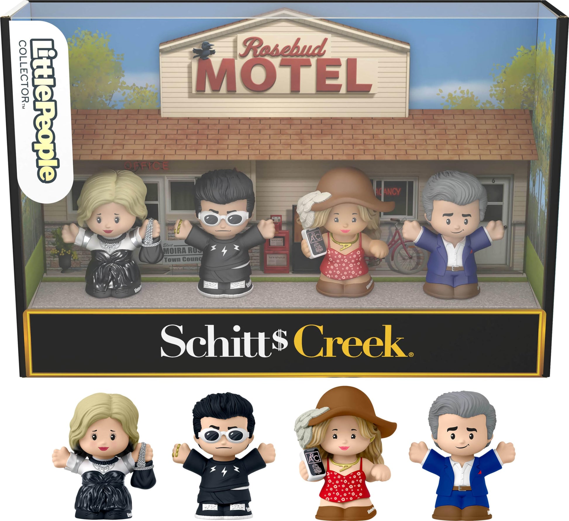 Little People Collector Schitt’S Creek Tv Series Special Edition Set For Adults & Fans, 4 Figures In Display Package