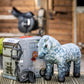 Lemieux Toy Pony Sam For Kids - Dapple Grey - Soft Coat - Flexible - Pretend Play - Stuffed Animal Horse - Gift For Kids - Suita
