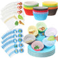 Jingmore 30 Sets Passover Seder Plate Craft Kits Include 30 Seder Paper Plates 300 Cupcake Trays 30 Food Cards 30 Seder Plate St