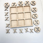 Traditional Themed Tic Tac Toe Board Game, 5X5 Inches Unfinished Wood Diy Painting Craft Kit For Kids With Wooden Avtrboutique X