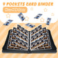 9 Pockets Trading Card Binder With 900 Double-Sided Pockets, Pu Zipper Top Loader Binder With 50 Removable Sleeves For Basketbal