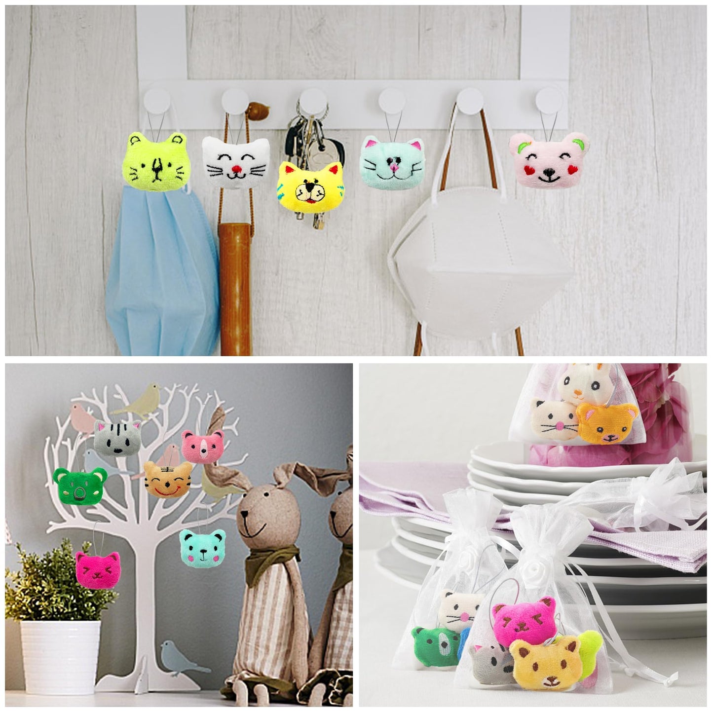 Xipegpa 50 Pcs Mini Animal Plush Toys Set Cute Small Animal Stuffed Toy Keychain For Party Favors Keychain Ornament For Goody Ba