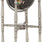Unique Art 36-Inch By 13-Inch Floor Standing Black Onyx Ocean Gemstone World Globe With Silver 4-Leg Stand