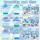CY2SIDE 24 Set Polar Animal Glove Stickers Scene for Kids Make A Polar Glove Sticker Scene with Polar Animal Make Your Own Polar