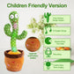 Miaodam Children Song Version Dancing Cactus, Volume Adjustable Talking Cactus Baby Toy Repeats What You Say, Colorful Glowing Talking Cactus Toy Singing 10 Songs, Embroidery Button Safety Cactus Toys