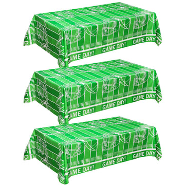Irenare Football Tablecloth Plastic Football Party Decoration Disposable Football Themed Table Cover Touchdown Table Cloths for 