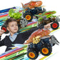 Oriate Friction Powered Dinosaur ATV Toy Cars for Children, Swing Carnotaurus Monster Truck with Robotic Arm, Fantastic Birthday