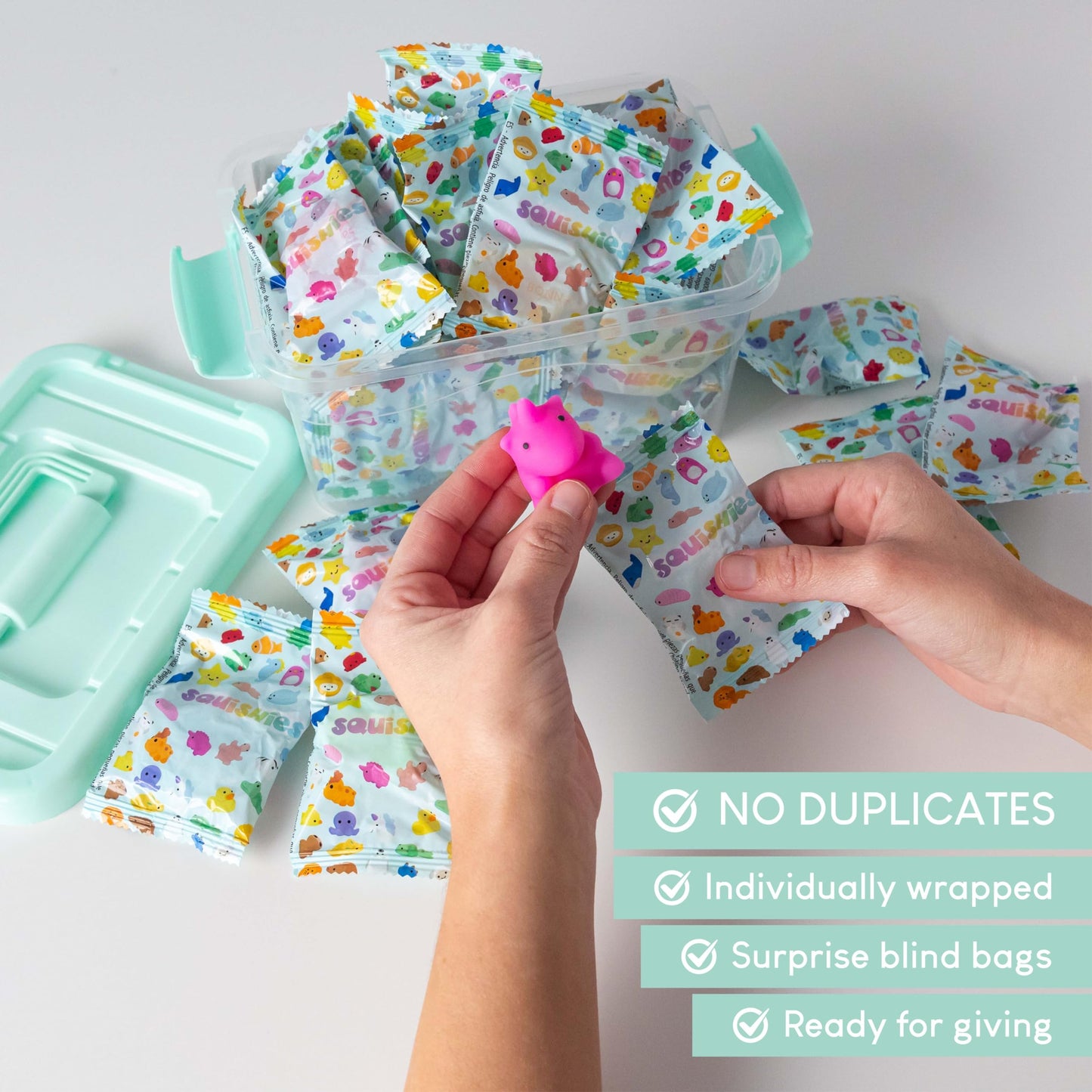 Mochi Squishy Toys Bulk For Kids Party Favors Pack 40 - Bonnyco | Goodie Bags Stuffers For Kids 3-5 4-8, Return Gifts Birthday P